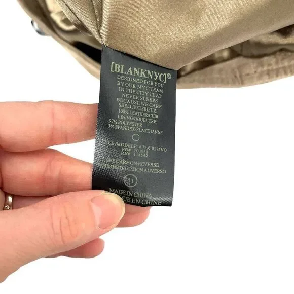 Blank NYC‎ 100% genuine suede leather mini skirt Size 31 brown - Picture 7 of 9